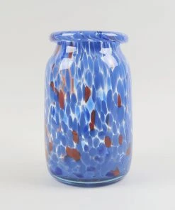 Promo π₯° HAY Hand Blown Splash Vase – Blue – Roll Neck π 9 HAY Hand Blown Splash Vase – Blue – Roll Neck