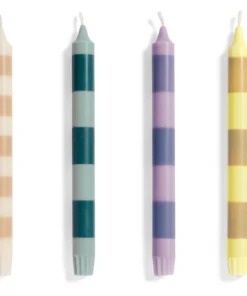HAY Stripe Candle - Blue and Bordeaux