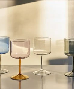 HAY Set of 2 Grey Tint Wine Glasses