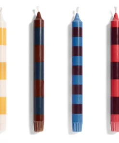 HAY Stripe Candle - Red and Bordeaux
