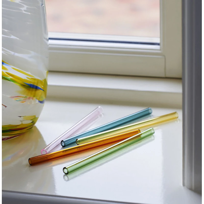 Promo β€οΈ HAY Set of 6 Glass Cocktail Sip Straws π 4 HAY Set of 6 Glass Cocktail Sip Straws