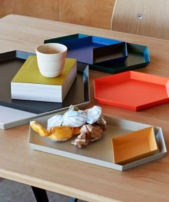 HAY Medium Grey Kaleido Hexagon Tray