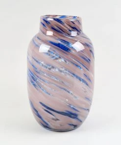 HAY Hand Blown Splash Vase – Light Pink & Blue – Large