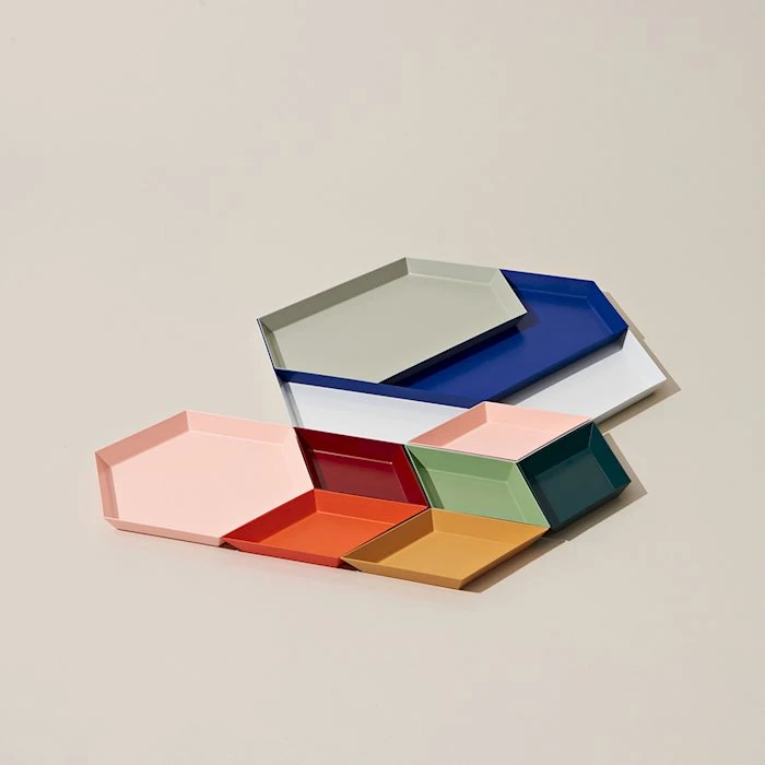 Promo π₯° HAY Dark Green Steel Kaleido M Tray π 4 HAY Dark Green Steel Kaleido M Tray