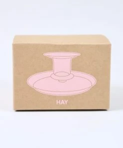 HAY Pink Glass Flare Candlestick