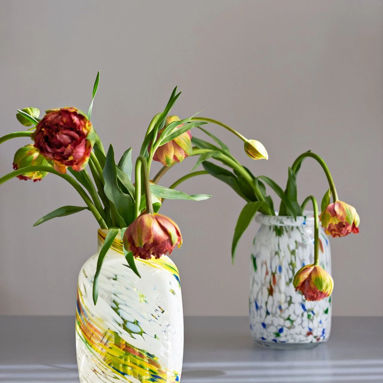 Deals π HAY Roll Neck White Dot Splash Vase π 5 HAY Roll Neck White Dot Splash Vase