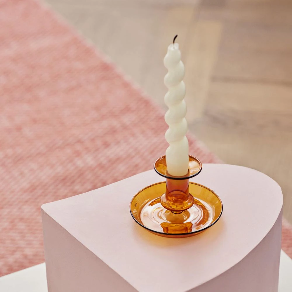Promo π HAY Flare Candle Holder Amber S π€© 4 HAY Flare Candle Holder Amber S
