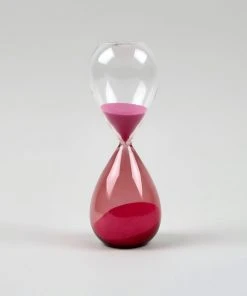Cheap ⭐ HAY Glass Sand Timer - Medium - Pink ✔️ 12 HAY Glass Sand Timer - Medium - Pink