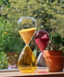 Cheap ⭐ HAY Glass Sand Timer - Medium - Pink ✔️ 15 HAY Glass Sand Timer - Medium - Pink