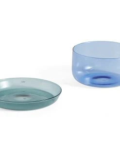 HAY Light Blue and Aqua 2 in 1 Serving Set