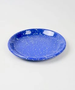 HAY Enamel Deep Plate Medium Speckle Blue