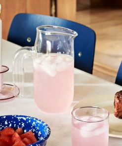 HAY Pink Glass Flare Candlestick