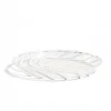 Wholesale π― HAY Set of 2 Glass Striped Saucers Clear White π₯° 2 HAY Set of 2 Glass Striped Saucers Clear White