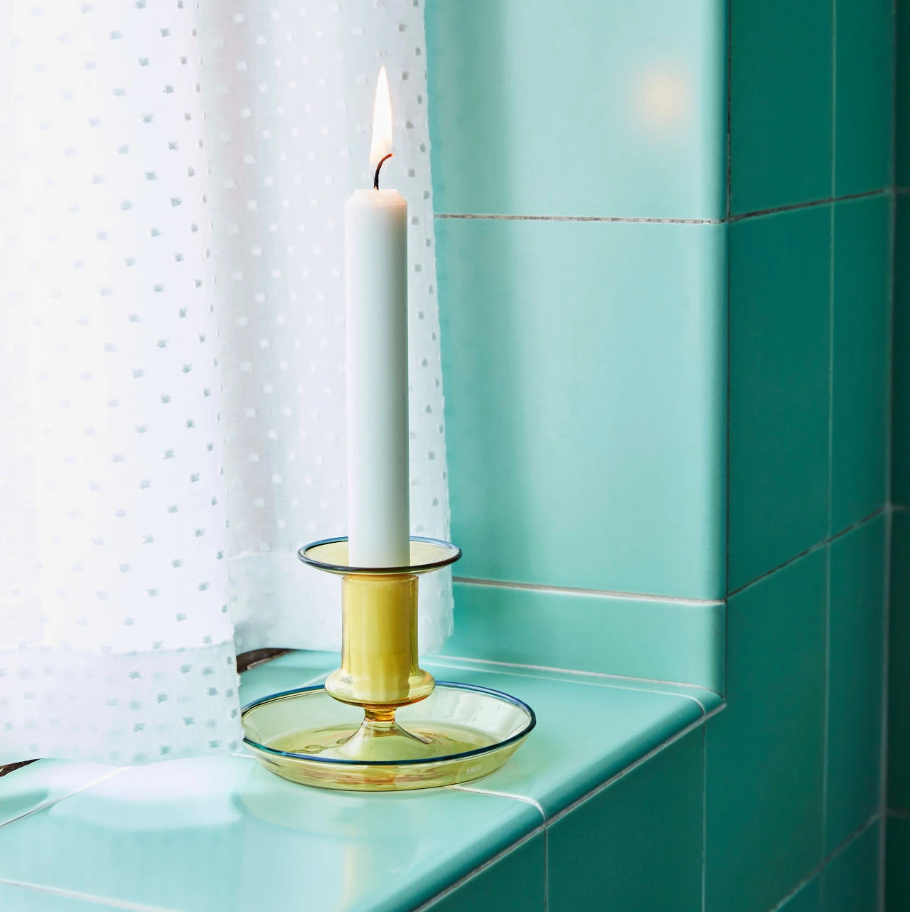 Discount ✔️ HAY Yellow Flare Glass Candlestick ✨ 6 HAY Yellow Flare Glass Candlestick