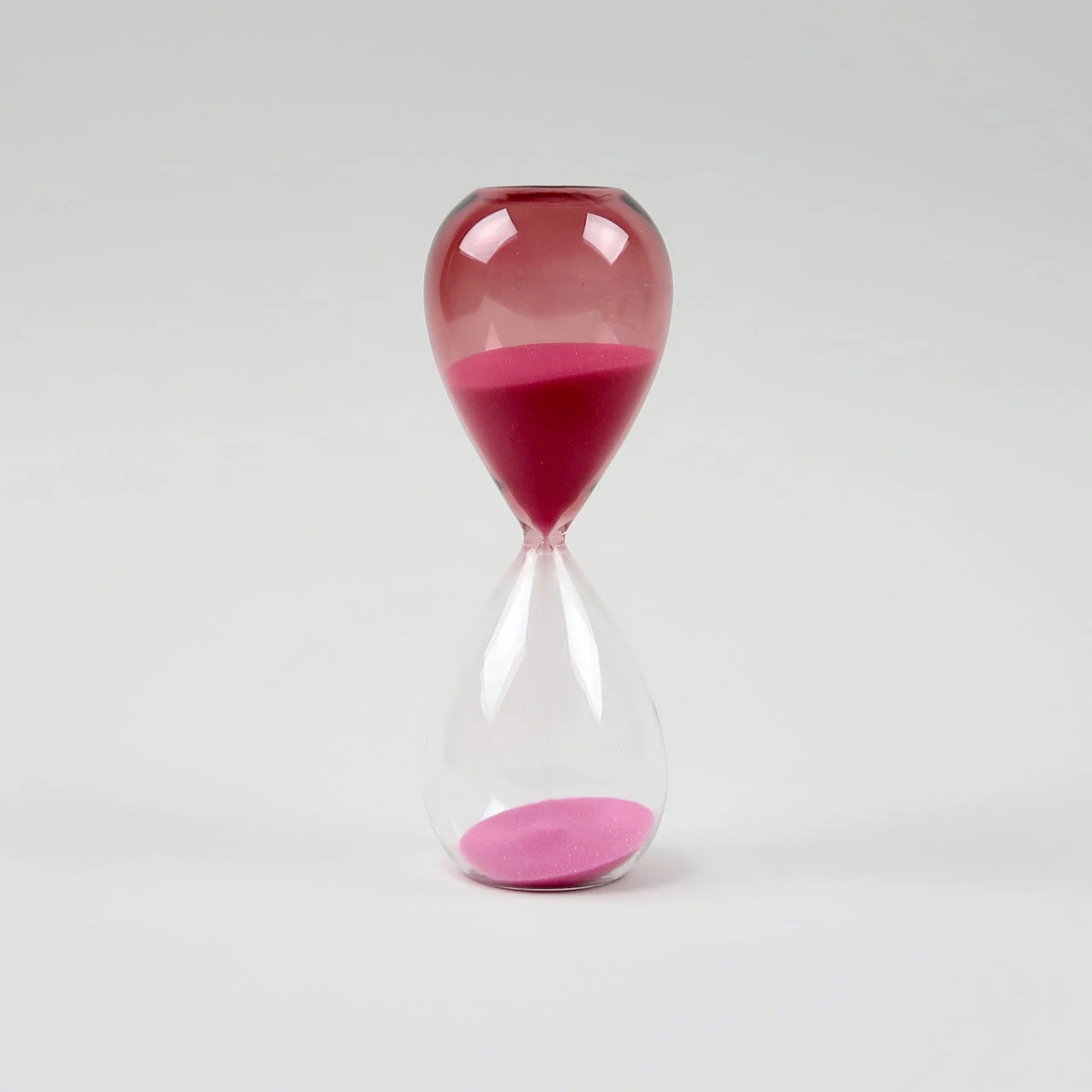 Cheap ⭐ HAY Glass Sand Timer - Medium - Pink ✔️ 4 HAY Glass Sand Timer - Medium - Pink