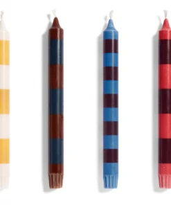 HAY Stripe Candle - Light Yellow and Beige