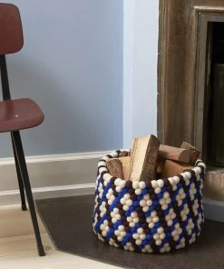 HAY Burgundy Bead Basket