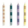 HAY candele a righe colorate set da 4pz