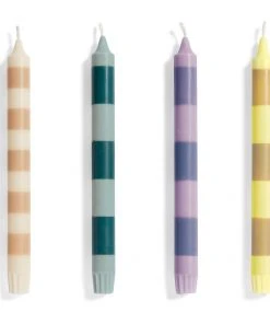 HAY candele a righe colorate set da 4pz