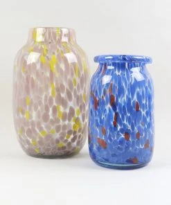HAY Hand Blown Splash Vase – Light Pink & Yellow – Large
