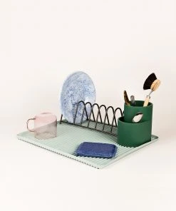 New ❤️ HAY Dark Green Dish Drainer Cup ✔️ 13 HAY Dark Green Dish Drainer Cup