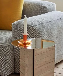 HAY Amber Flare Glass Candlestick