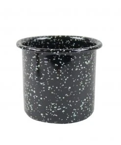 HAY Enamel Herb Pot - Sprinkle Black