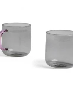 HAY Set of 2 Glass Mugs