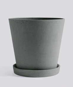 HAY XL Green Flowerpot with Saucer