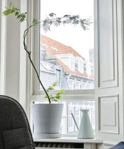 HAY Maceta Flowerpot with Saucer M Grey