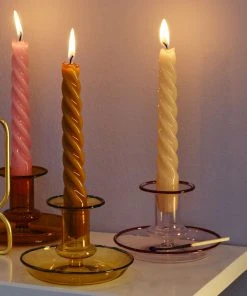 HAY Yellow Flare Candleholder - Small