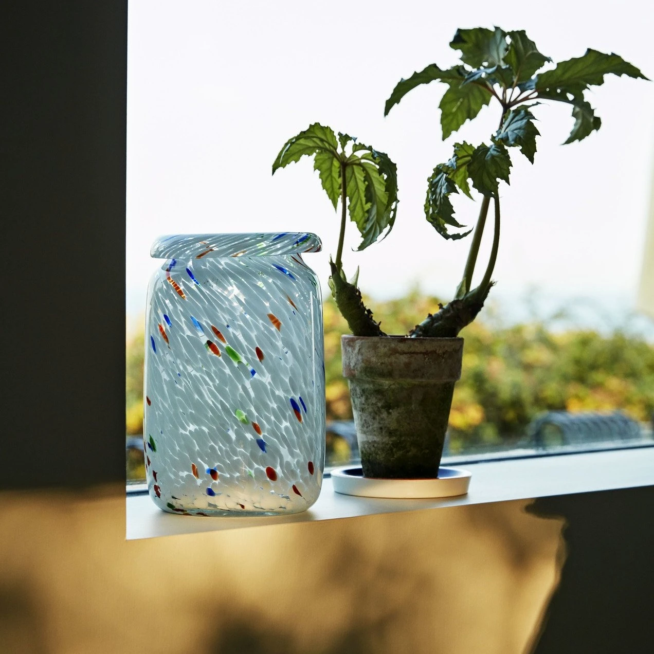 Deals π HAY Roll Neck White Dot Splash Vase π 4 HAY Roll Neck White Dot Splash Vase