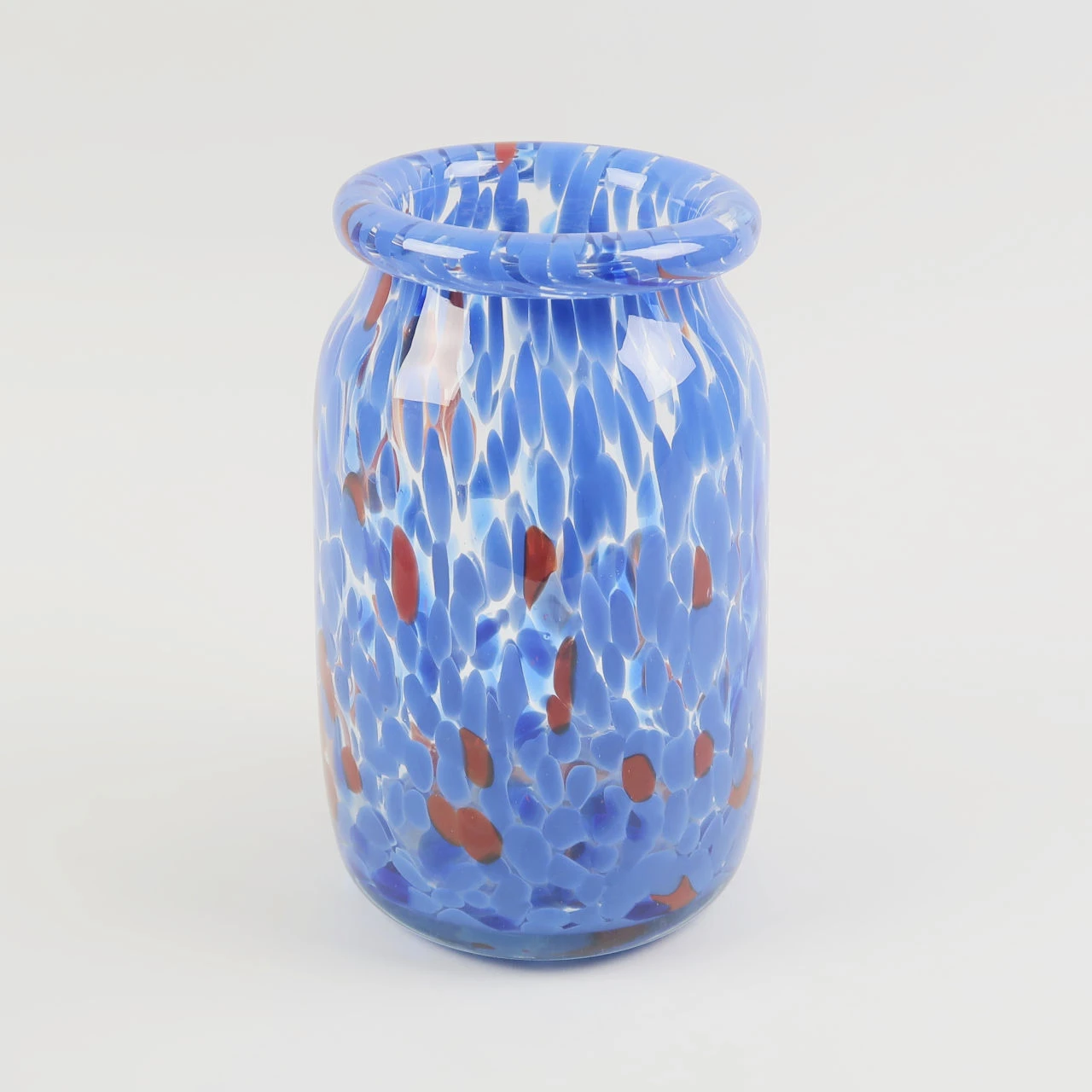 Promo π₯° HAY Hand Blown Splash Vase – Blue – Roll Neck π 5 HAY Hand Blown Splash Vase – Blue – Roll Neck