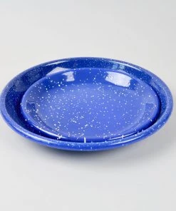 HAY Enamel Deep Plate Medium Speckle Blue