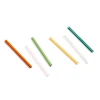 HAY Set of 6 Multicoloured Reusable Glass Sip Cocktail Straws