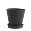 HAY Macetero Flowerpot L Black