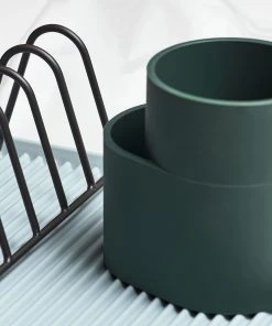 New ❤️ HAY Dark Green Dish Drainer Cup ✔️ 11 HAY Dark Green Dish Drainer Cup