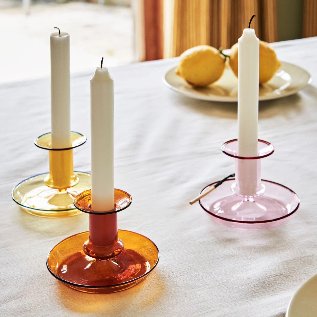 Discount ✔️ HAY Yellow Flare Glass Candlestick ✨ 4 HAY Yellow Flare Glass Candlestick