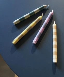 Hot Sale ⌛ HAY Stripe Candle - Beige and Sand ⭐ 13 HAY Stripe Candle - Beige and Sand