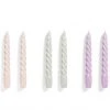HAY Set 6 Candles Twist Light Pink Light Grey Lilac