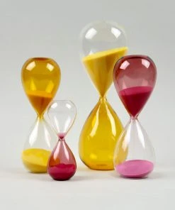 Cheap ⭐ HAY Glass Sand Timer - Medium - Pink ✔️ 13 HAY Glass Sand Timer - Medium - Pink