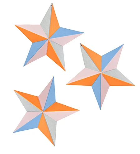 Hot Sale π₯ HAY Pack Of 3 Decorative Twinkle Stars π€© 4 HAY Pack Of 3 Decorative Twinkle Stars