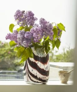 HAY HAY Splash Vase / Roll Neck L Coffee and White