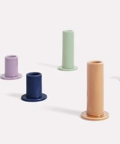 HAY Tube Candle Holder S Midnight Blue