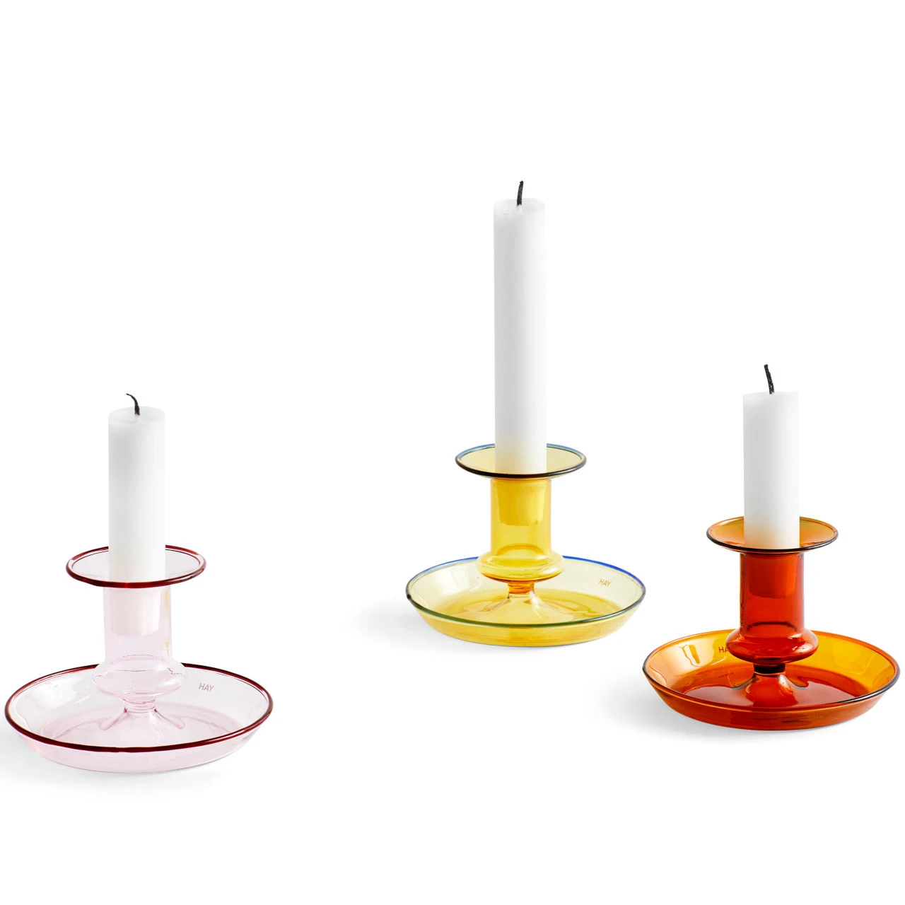 Discount ✔️ HAY Yellow Flare Glass Candlestick ✨ 5 HAY Yellow Flare Glass Candlestick