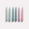 HAY Candle Twist Artic, Teal and Pink Set of 6