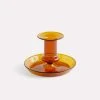 HAY Flare Candle Holder Amber S