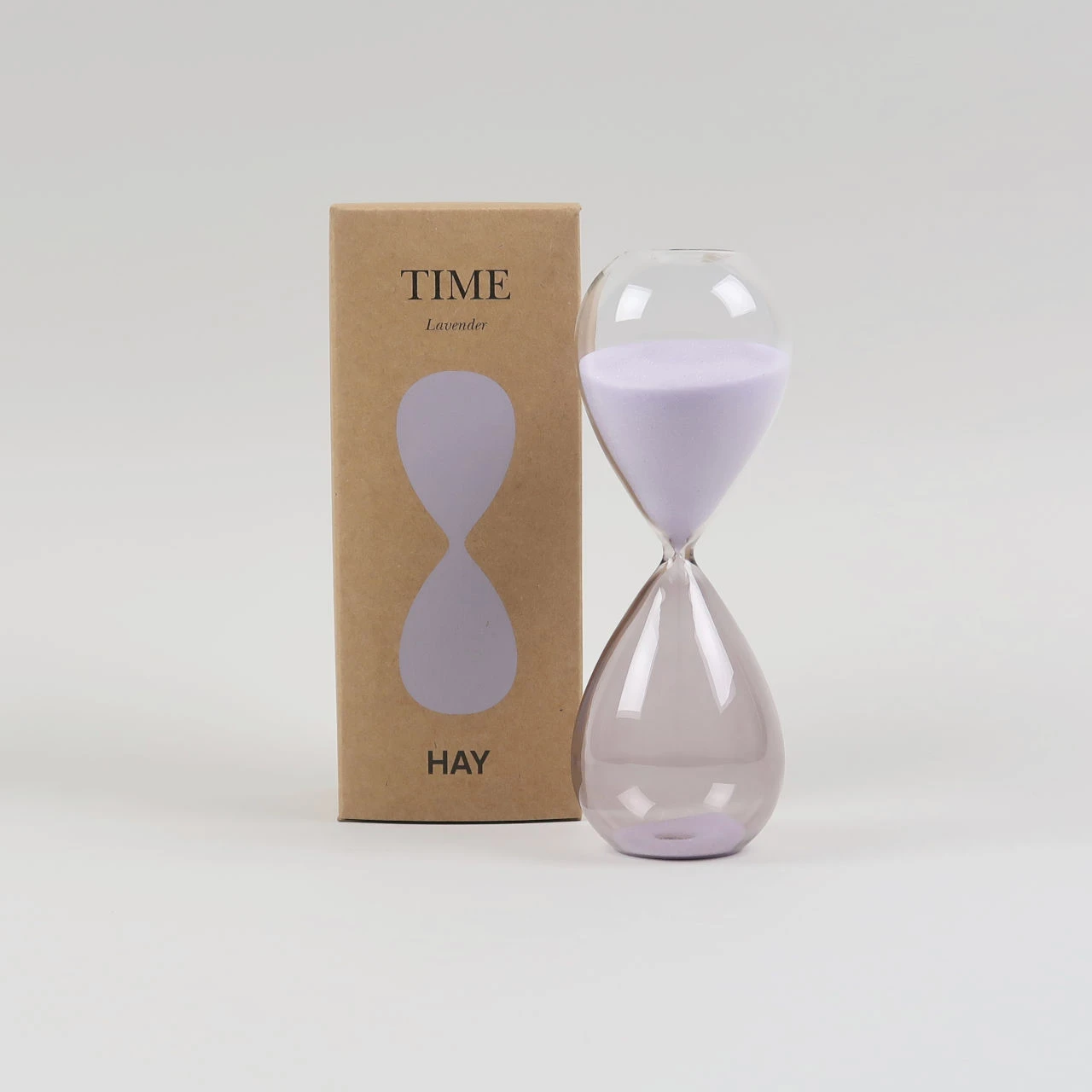 Deals 🔥 HAY Glass Sand Timer - Medium - Lavender ✨ 5 HAY Glass Sand Timer - Medium - Lavender