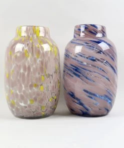HAY Hand Blown Splash Vase – Light Pink & Blue – Large