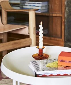 Deals ❤️ HAY Flare Amber Glass Candle Holder ✨ 9 HAY Flare Amber Glass Candle Holder